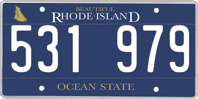 RI license plate 531979