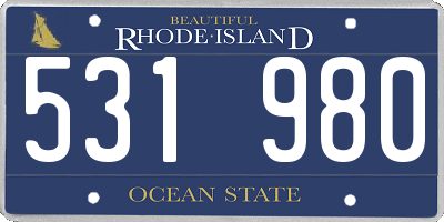 RI license plate 531980