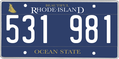 RI license plate 531981