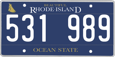 RI license plate 531989