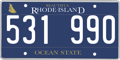 RI license plate 531990