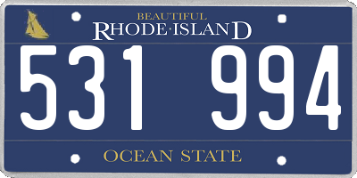 RI license plate 531994