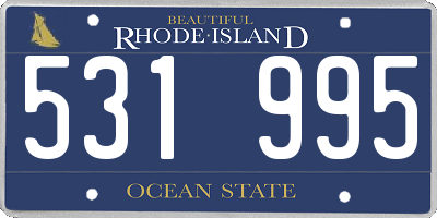 RI license plate 531995