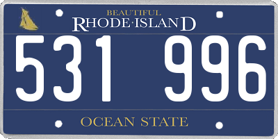 RI license plate 531996
