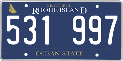 RI license plate 531997