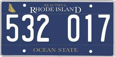 RI license plate 532017