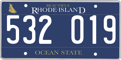 RI license plate 532019