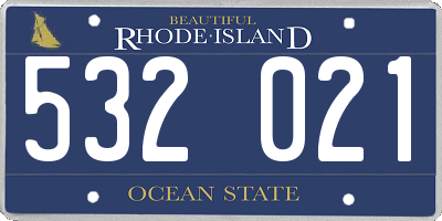 RI license plate 532021
