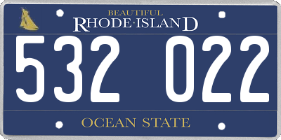 RI license plate 532022