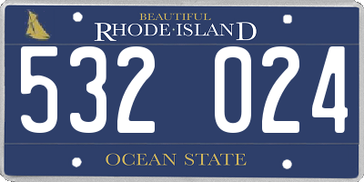 RI license plate 532024