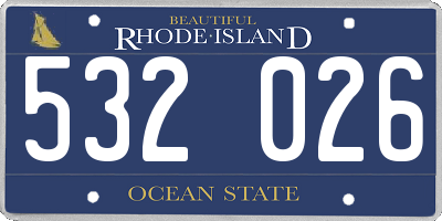 RI license plate 532026