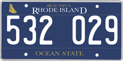 RI license plate 532029