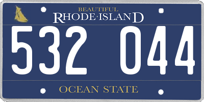 RI license plate 532044