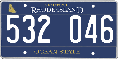 RI license plate 532046