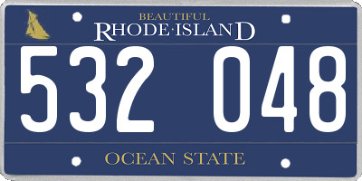 RI license plate 532048
