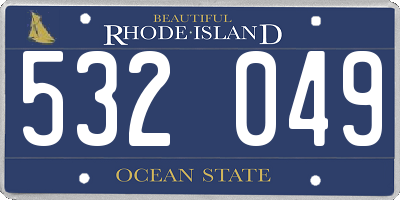 RI license plate 532049