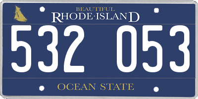 RI license plate 532053