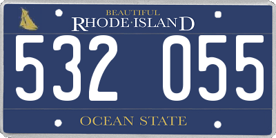 RI license plate 532055