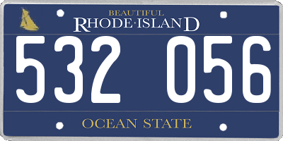 RI license plate 532056