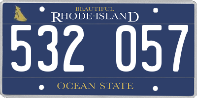 RI license plate 532057