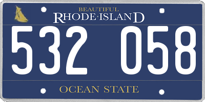 RI license plate 532058