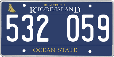 RI license plate 532059
