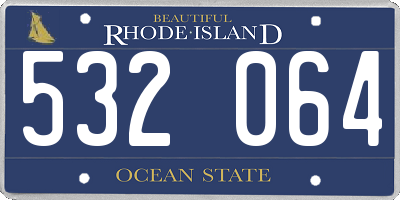 RI license plate 532064