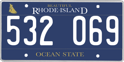 RI license plate 532069