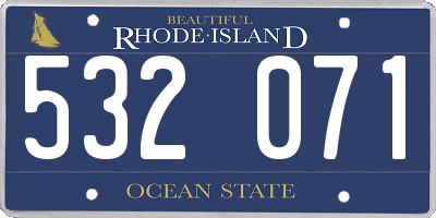 RI license plate 532071