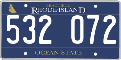 RI license plate 532072
