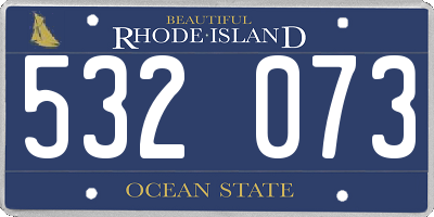 RI license plate 532073