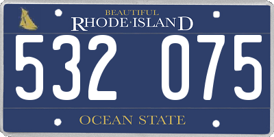 RI license plate 532075