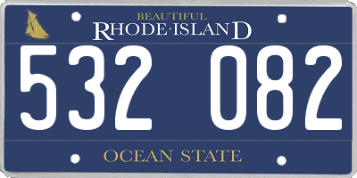 RI license plate 532082