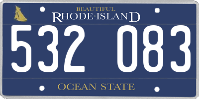 RI license plate 532083