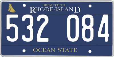 RI license plate 532084