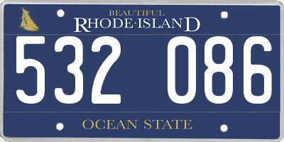RI license plate 532086