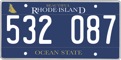 RI license plate 532087