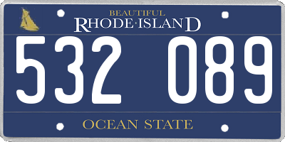 RI license plate 532089