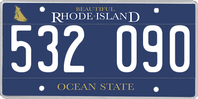 RI license plate 532090