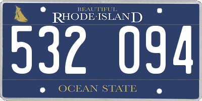 RI license plate 532094