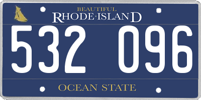 RI license plate 532096