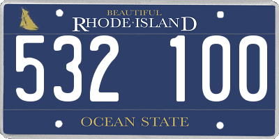 RI license plate 532100