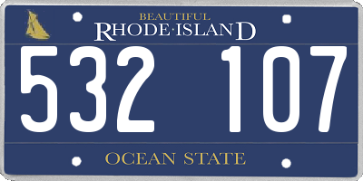 RI license plate 532107