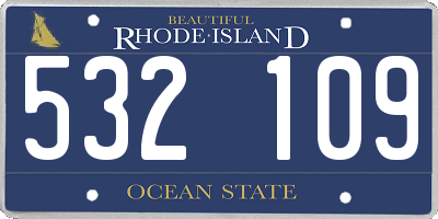 RI license plate 532109