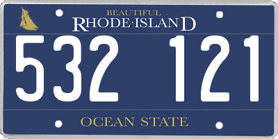 RI license plate 532121