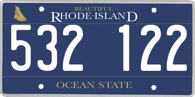 RI license plate 532122