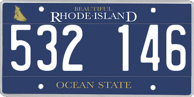 RI license plate 532146