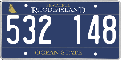 RI license plate 532148