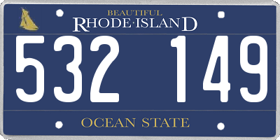 RI license plate 532149