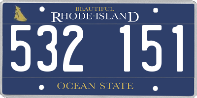 RI license plate 532151